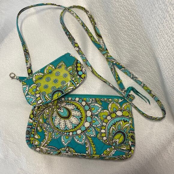 Vera Bradley Handbags - Vera Bradley Peacock pattern Crossbody Bag & Wallet 2-piece
